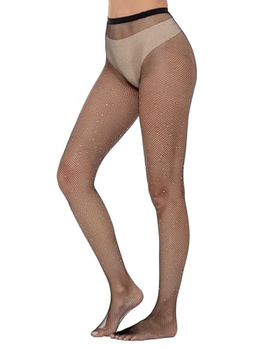 Image of Lastclream High Waisted Fishnet Tights for Women Sexy Fishnets Stockings Full Footed Fishnet Sheer Pantyhose Plus Size