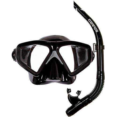 Kit de Mergulho Máscara+respirador Cetus New Parma Fun - Preto/preto