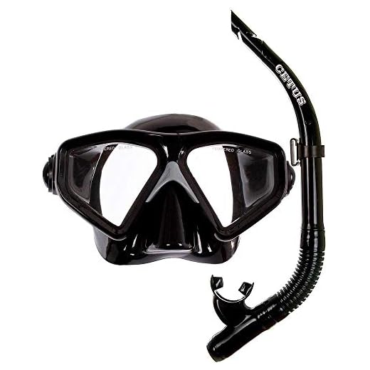 Kit de Mergulho Máscara+respirador Cetus New Parma Fun - Preto/preto