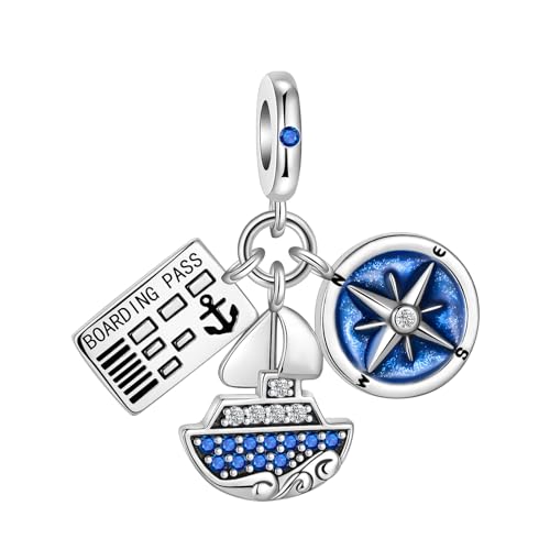 ARVALILS Compass Ticket Ship Charm