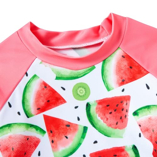 Image of Funnycokid Girls Swimsuit 3 Pieces Long Sleeve Rash Guard Set Tankini Bathing Suits Summer Kids Swimwear 3-10 Years