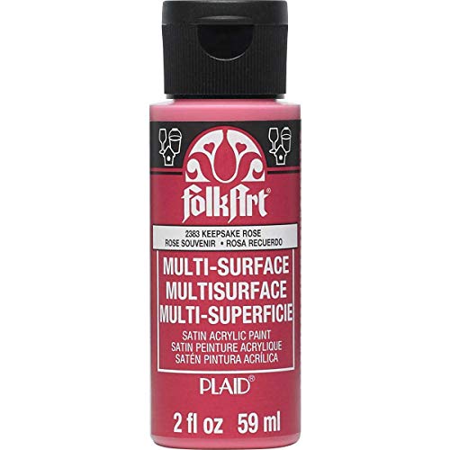 Image of FolkArt Multi Surface Acrylic Paint, 2 oz, Keepsake Rose 2 Fl Oz
