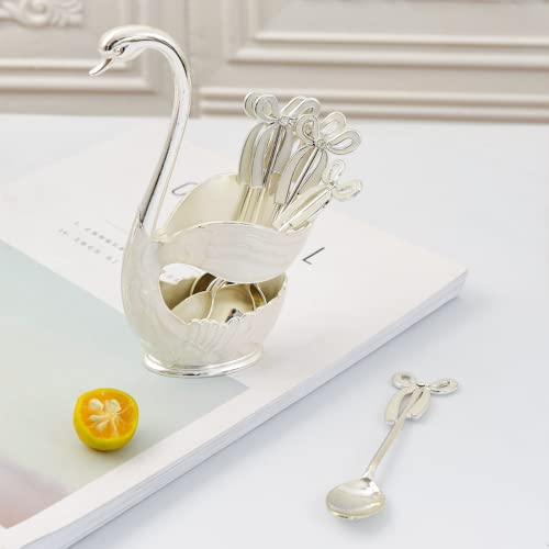 Cuillères à café avec support cygne, le cadeau de table idéal pour les fêtes - 8