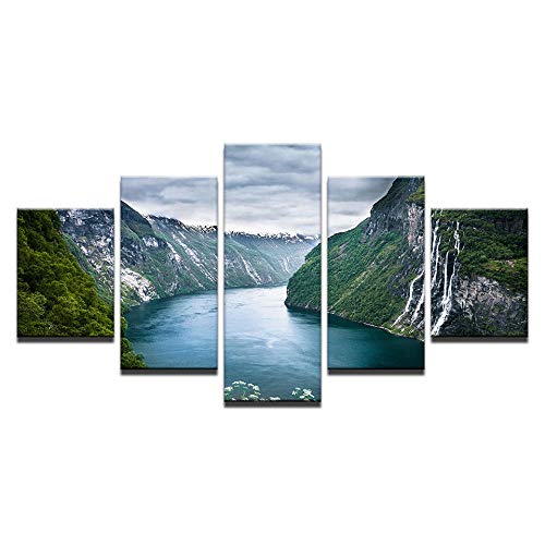 Impression sur toile fjords norvégiens pour habiller un mur vide sans encombrer