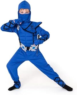Spooktacular Creations Halloween Ninja Costume, Ninja Outfit Set for Kids, Halloween Costumes for Boys Dress Up Party