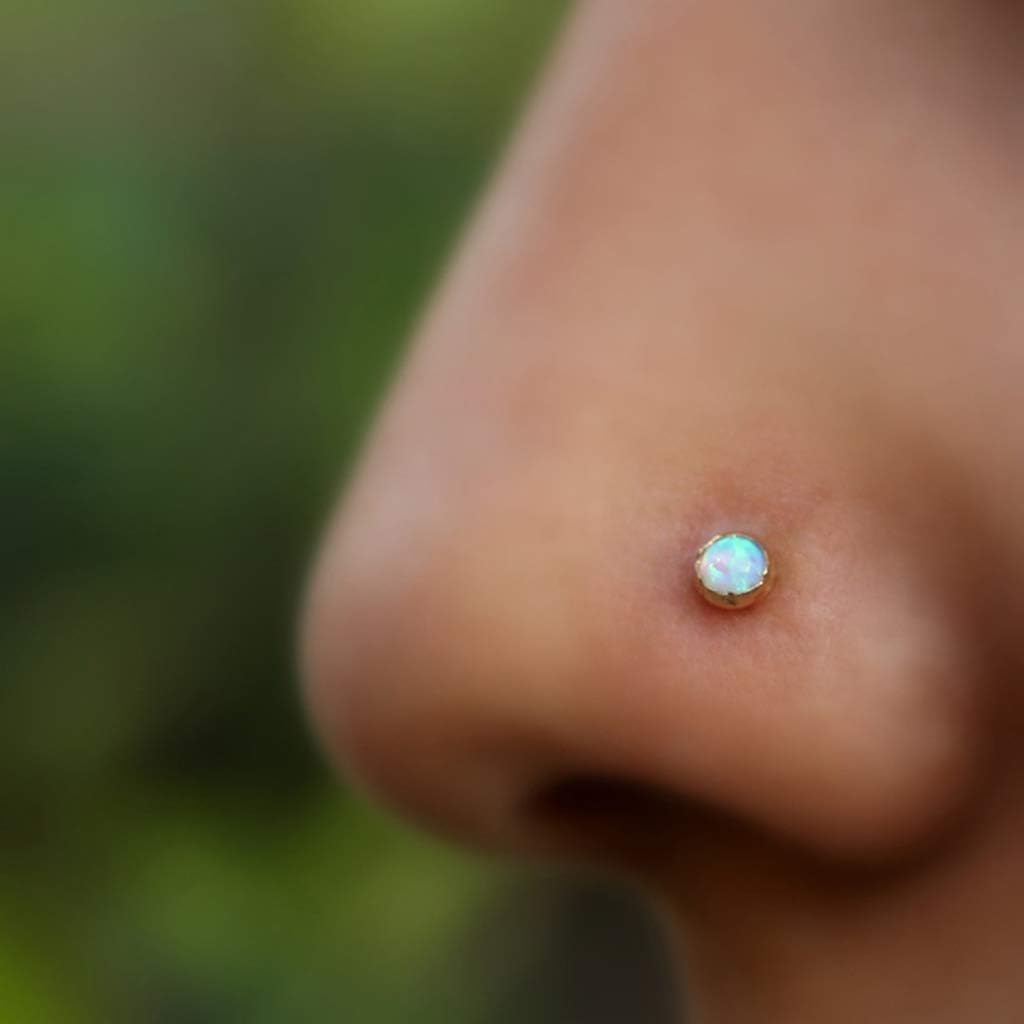 Assorted 8 Styles Cute Nose Piercing Stud Screw Bar Women Girls Nose Bone Body Jewelry Set 20G/0.8mm