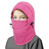 Thickened Kids Ski Mask Winter Hat, Heavy Weight Balaclava Face Mask Windproof Fleece Caps for Kids & Teenagers