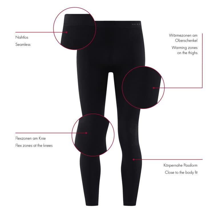 FALKE Men's Maximum Warm Long Base Layer Bottom, 1 Pair4