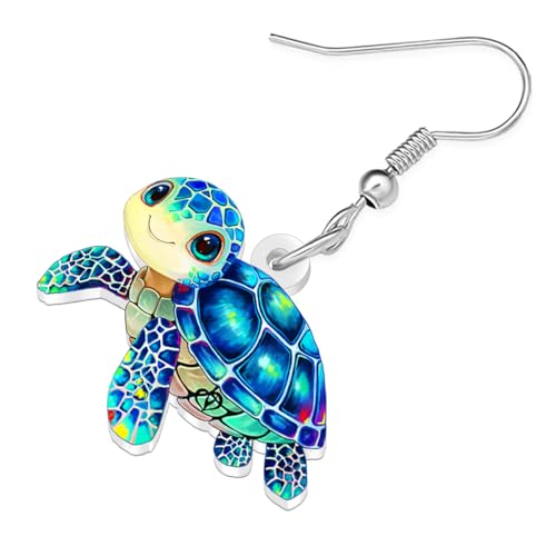 Acrylic Cute Green Turtle Earrings Dangling Ocean Beach Summer Jewelry Sea Turtle Gifts for Women Mom Animal Lovers4