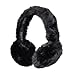 surell Faux Rex Earmuff with Halo Band - Fake Fur Winter Accessory - Warm Fashion Ear Muff - Stylish Ear Warmers - Soft Fuzzy Headwarmer - Fluffy Headwear - (Black)