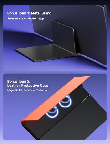 JSAUX FlipGo Lite 15.6" Portable Dual Stacked Monitor, 1080P FHD IPS Laptop Screen Extender One Cable for Triple Monitor Setup (For Windows&Linux) with Magnetic Design, Built-in Hub,No Driver Required image 9