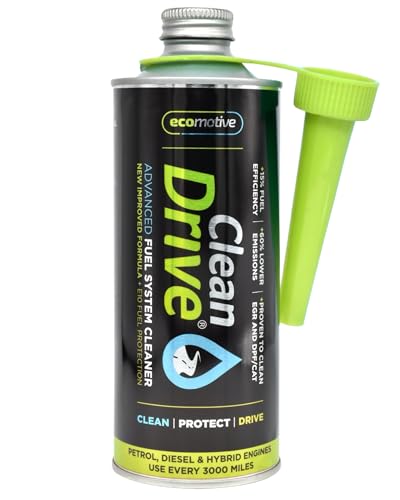 Fuel, Exhaust & DPF Cleaner – Eco-Motive Clean Drive Diesel Injector Cleaner - Improves Fuel Efficiency – EGR Cleaner to Restore Engine Performance – For Petrol, Diesel & Hybrid Vehicles – 450 ml