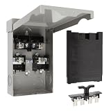 WeCooper Interrupteur de déconnexion à tirage 60Amp fusible (aucun fusible inclus) avec 2 pôles, 3 fils, 1 phase, boîte métallique de déconnexion AC pour mini-split, climatisation, systèmes CVC