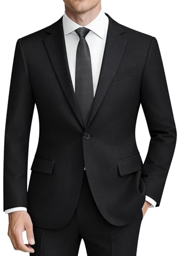QUELDRA Costume Homme 2 Pièces Slim Fit Revers Cranté Un Bouton Mariage Smoking Formel Business Couleur Unie Confort Elégant