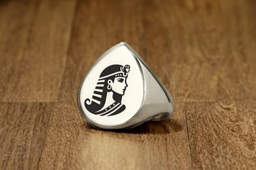 Bague Cléopâtre poire en argent 925 massif ciselée à la main