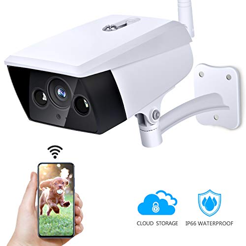 Preisvergleich Produktbild KAMTRON 1080P Überwachungskamera Aussen WLAN Kamera IP66 Wasserdichtes WiFi Cloud Sicherheitskamera mit Bewegungserkennung, Zwei-Wege-Audio,30m Infrarot Nachtsicht für Garten,Lager und Outdoor