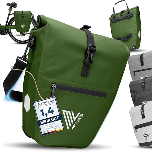 MIVELO 2in1 Fahrradtasche Gepäckträgertasche wasserdicht 100% PVC frei +...