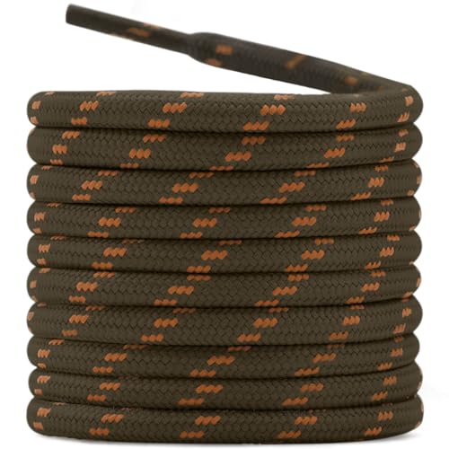 Image of DELELE 2 Pair Thick Round Climbing Shoelaces Hiking Shoe Laces Boot Laces