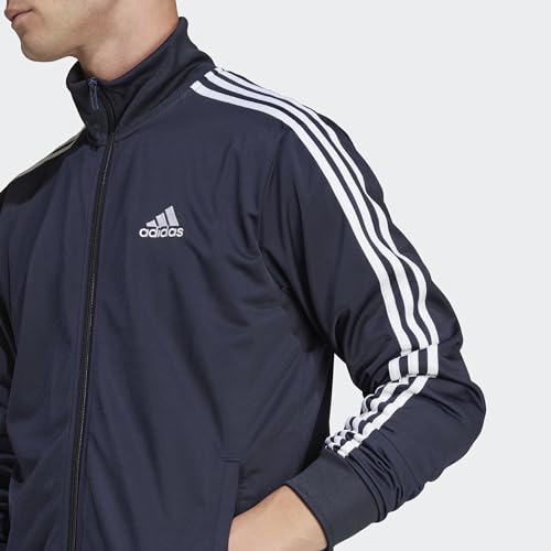 adidas Men's Size Basic 3-Stripes Tricot Track Suit, Legend Ink/White, X-Large Tall+3"2
