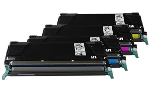 Rebuilt do Lexmark C 734 DTN - 0C734A2KG - 0C734A2YG - Toner zestaw ekonomiczny czarny, cyjan, magenta, żółty - na ok. 8000 i 6000 stron (5% pokrycia)