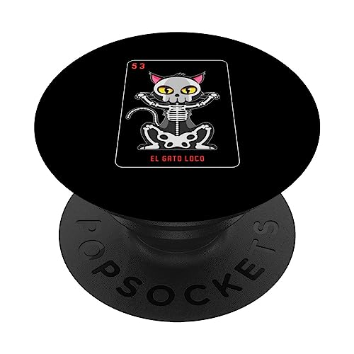 El Gato Loco PopSockets Swappable PopGrip, Black