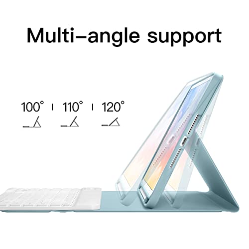 GUDOU Keyboard Case for iPad Mini4 /5 7.9inch,Wireless Detachable Keyboard Case with Pencil Holder(Blue)