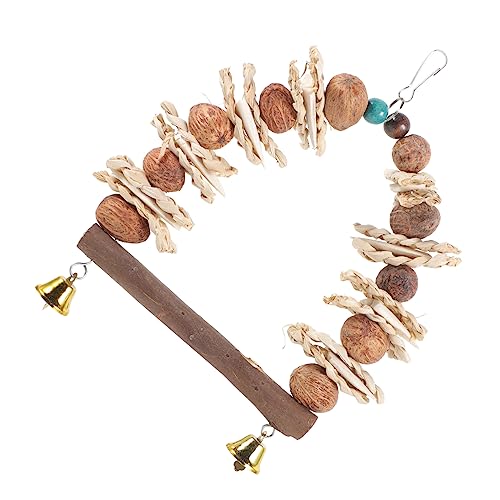 Housoutil Giocattolo Per Pappagalli Con Cuttlebone Appeso Giocattolo Da Masticare Per Uccelli Altalena Per Pappagalli e Altalena Materiale Resistente