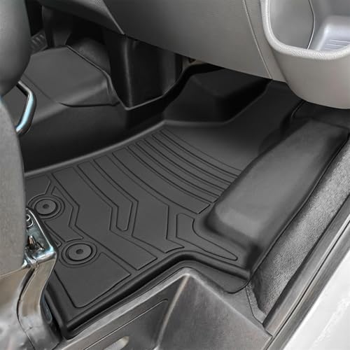 Image of KARPAL Floor Mats for 2022-2026 Ford Transit /E-Transit w /Vinyl Floors (No Transit Connect), Custom Fit TPE All Weather Ford Transit Accessories Front Floor Liner