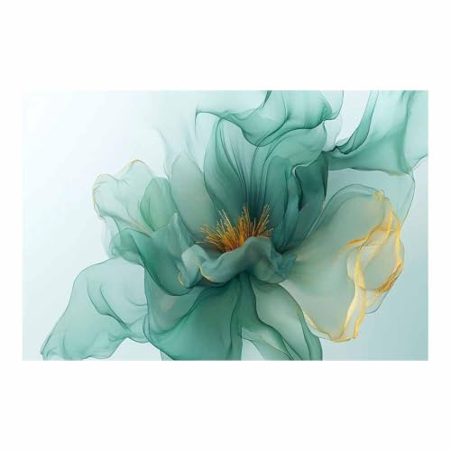 Affiche florale moderne verte style abstrait 40x60cm sans cadre pour chambre