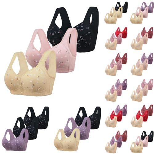 Générique - Soutien Gorge Sport 3 Pièces à Ouverture Devant, Brassière Sans Armature pour Fitness, Yoga, Sleep - Lingerie Femme