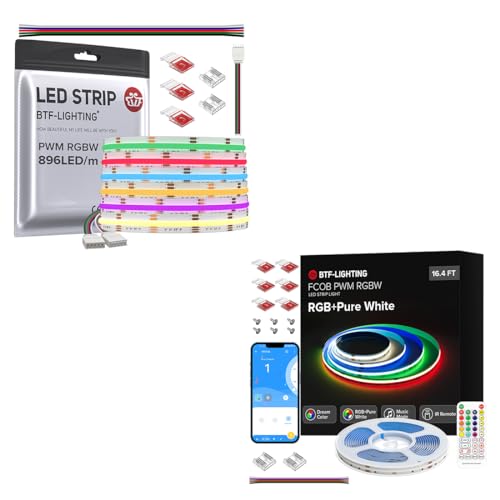 Tira LED RGBW 2X5 m 896 LEDs/m 4000K Control Bluetooth BTF-LIGHTING miniatura 1