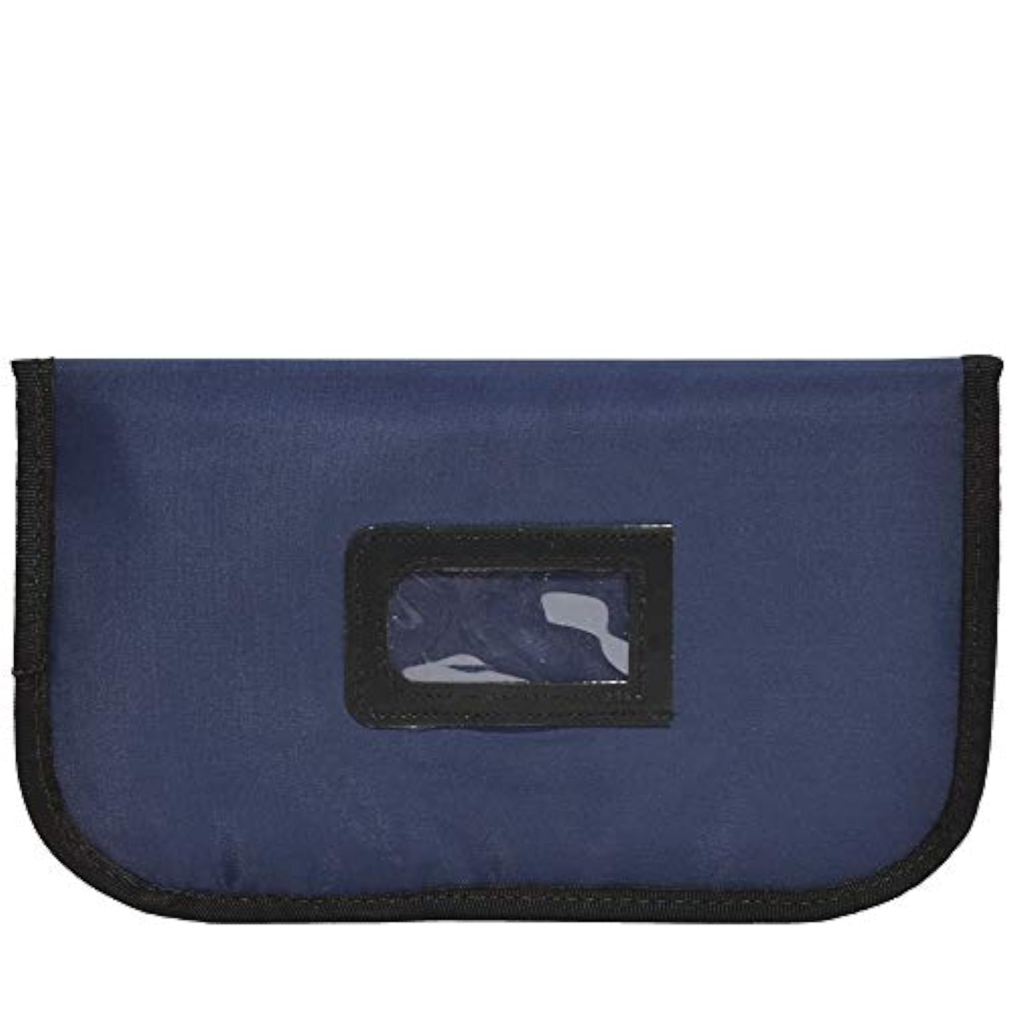 Navy Blue Coin Bag with Dividers, Snap Closure