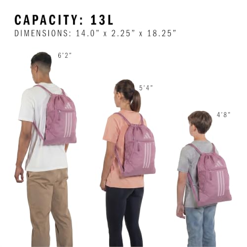 Image of adidas Alliance Sackpack - Drawstring Backpack for Sports, Small Gym Bag