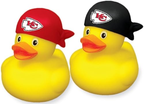 aminco Kansas City Chiefs NFL Team Rubber Duck Set Two Pack – Officially Licensed Collectible – Great Gift for Fans
