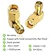 Boobrie 90 Degree Reverse Polarity SMA Coax Adapter RP SMA Male to RP-SMA Female Right Angle Connector for Audio FPV Drone Antennas Radio Video 2-Pack