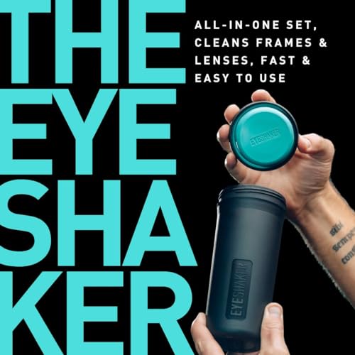 EYESHAKER Set - Patentiertes Brillenreinigungsgerät im Komplettpaket - Innovative Brillenreinigung wie vom Optiker für Gläser & Gestell