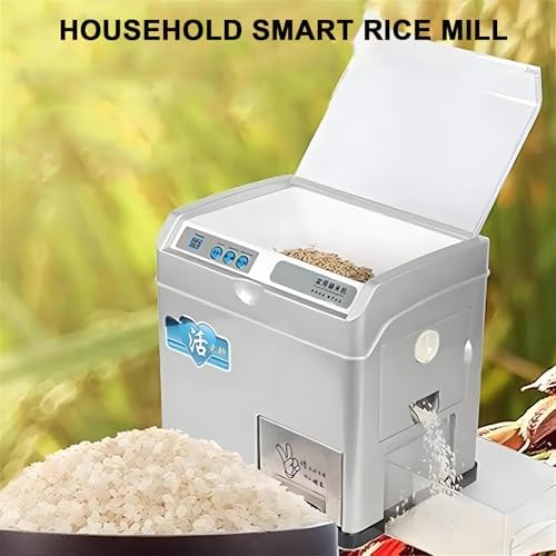 30 Kg/H Wheat Cereals Sheller, 500W Electric Rice Milling Machine, Paddy Huller Sheller Automatic Peeling Rice Dehuller for Grain Mill