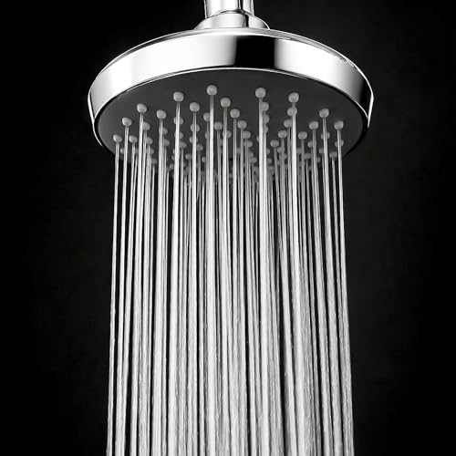 Image of Mila Premier (Chrome) Single Function Overhead Shower Head | Rain | Chrome Finish Round Showerhead for Wall Mount | Durable ABS Body, Wide Coverage, Easy Install | Bathroom Fitting (190mm)