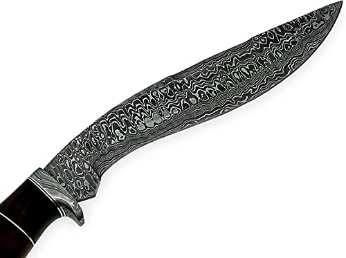 Poshland RG-156 Handmade Damascus Steel 15.00 Inches Kukri Knife - Perfect Grip
