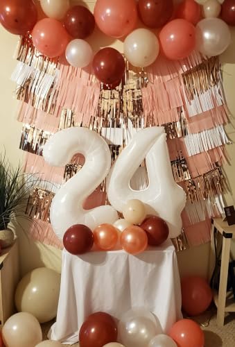 Image of 4 Balloon 40 inch White Number Balloons for 4th Birthday Party Decoration | Saturated Color, Large 40 inch, With Inflation Straw & Hanging Hole, Great for Bridal Party, Wedding, Thanksgiving, Christmas