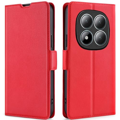 BonwFzin �K�p REDMI Note 15 Pro 5G �P�[�X �蒠�^ ���^ �y�� ���b�h�~ �m�[�g 15 �v�� 5G �X�}�z�P�[�X ReDMINote15Pro5G �蒠�J�o�[ �g�уJ�o�[ �y�� ���� �Y�f�@�ے� PU ���U�[ �}�O�l�b�g �t��