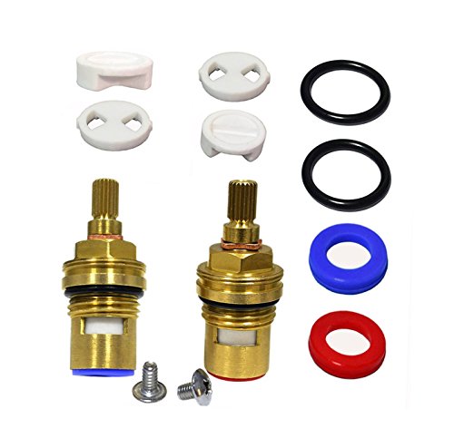 Replacement Brass Ceramic Disc Tap Insert Gland Cartridge Quarter Turn BSP 1/2" x 20 Teeth x 53mm