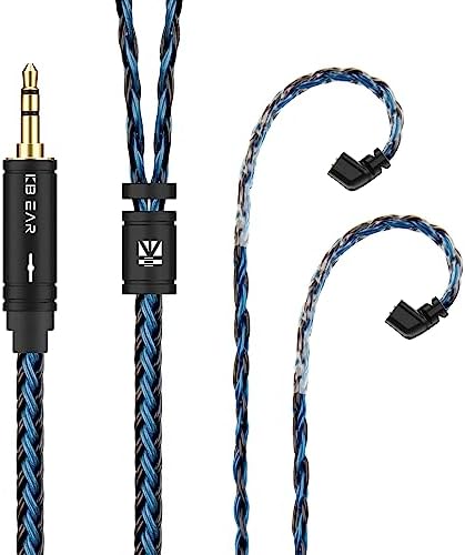 KBEAR ST16 Plus Long IEMs Earphone Cable with QDC-Type Pin for KZ ZSN/ZSN PRO/EDX PRO/ZS10 PRO/ZSN PRO X/ASX/ZSX/ZAS/ZVX/AS16/ZAR/DQS/ASX/D-Fi/Krila/PR1 PRO/PR2/ZEX CCA CRA/C12/C10 PRO (QDC 3.5MM)