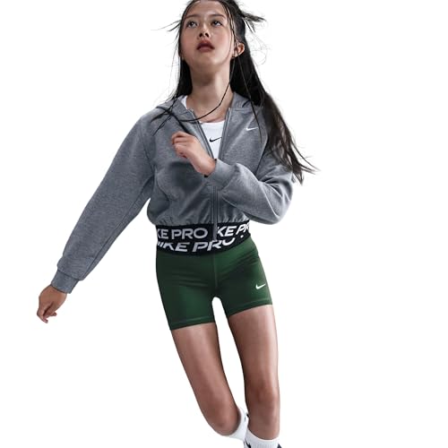 Image of Nike Girls' Pro Shorts (Little Big Kid), Fir /White