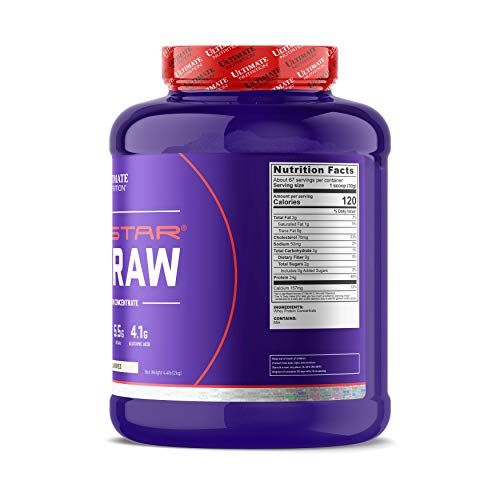 Ultimate Nutrition Prostar Raw Whey Protein Concentrate Powder, Low Carb, Low Fat, Keto Friendly, 24 Grams of Protein Per Serving with 5.5 Grams of BCAAs,Unflavored, 67 Servings, 4.4 Pounds - Thumbnail 2