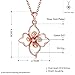 Produktbild LXDxl Halsketten Pflanze Strass Classic Tin Alloy Kabel Kette Anhänger Halskette Clover Elegante Temperament weibliche Halskette (Color : Rose Gold)