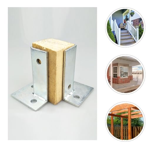 Soporte de base de poste para porche de madera y zonas de jardín de exterior 3