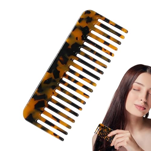 Turtle Shell Comb | Peine antidistático sin corte dientes anchos japeated - de combate de dientes anchos