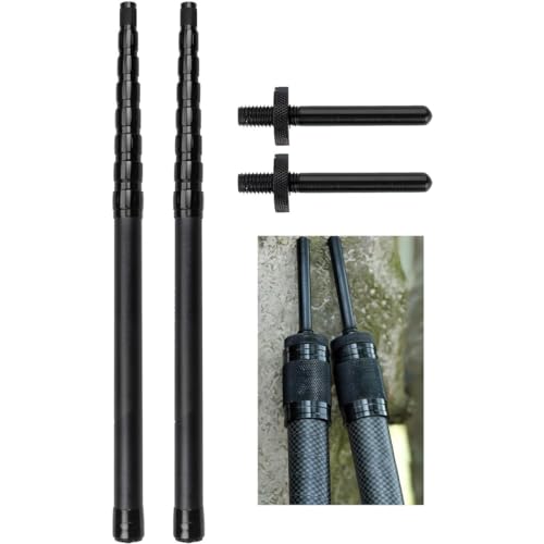 Kziazoi タープポール 軽量 カーボン ポール 伸縮 170cm 210cm 240cm 270cm 300cm 2本セット コンパクト テントポール (210CM)