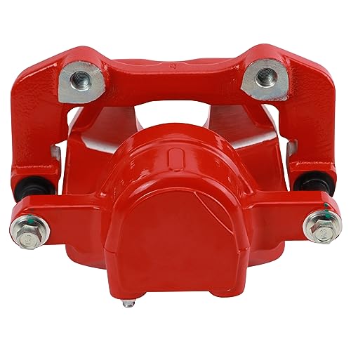 Image of TRQ Front Right Brake Caliper w /Bracket Performance Red Passenger Side | For 2005-2011 Chrysler 300 2009-2011 Dodge Challenger 2006-2011 Charger 2005-2008 Magnum